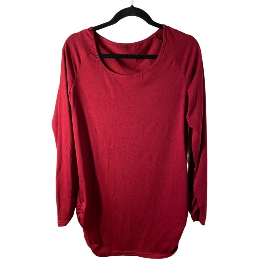 Long tunic. Size L. Maroon. Great to pair with leggings!